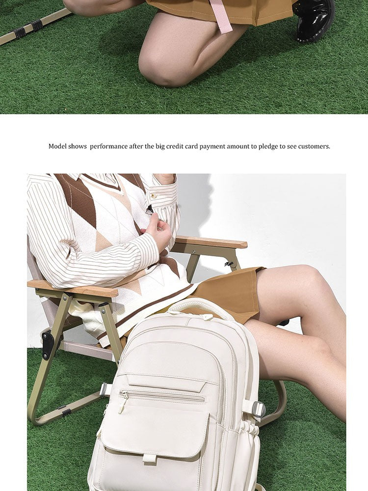 Mochila Multi-camadas Impermeável e Estilosa Oxford de Grande Capacidade Simples para Estudantes, Viajantes e Uso Diário