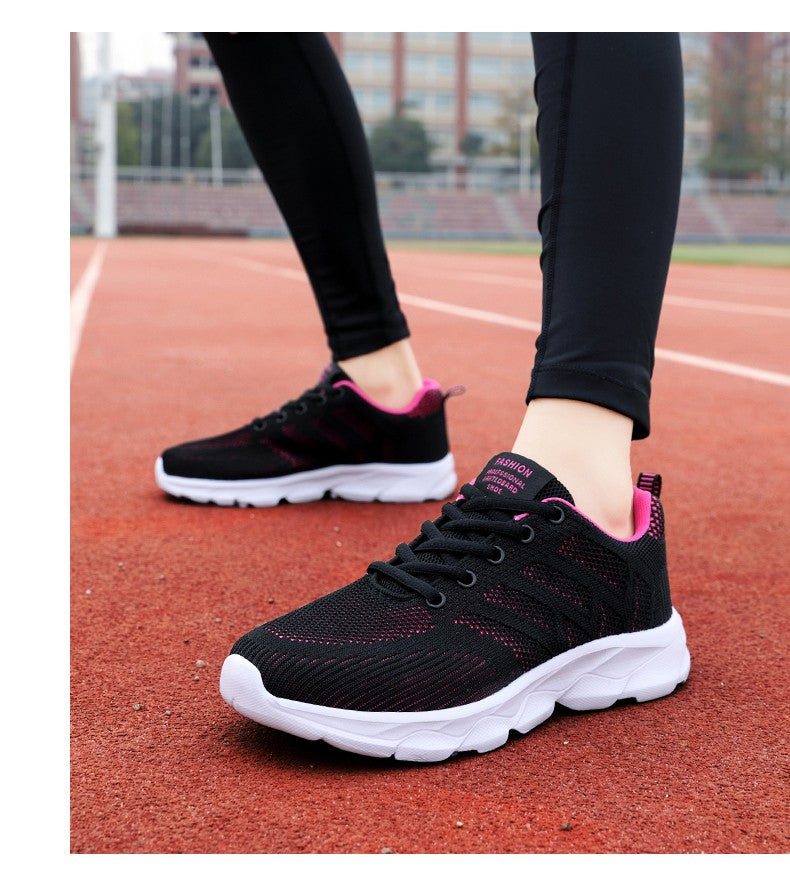 Novos Tênis Femininos Casuais Sapatos da Moda Respiráveis para Caminhada em Malha Sapatos Baixos Femininos 2024 Tenis Feminino Branco Sapatos esportivos femininos