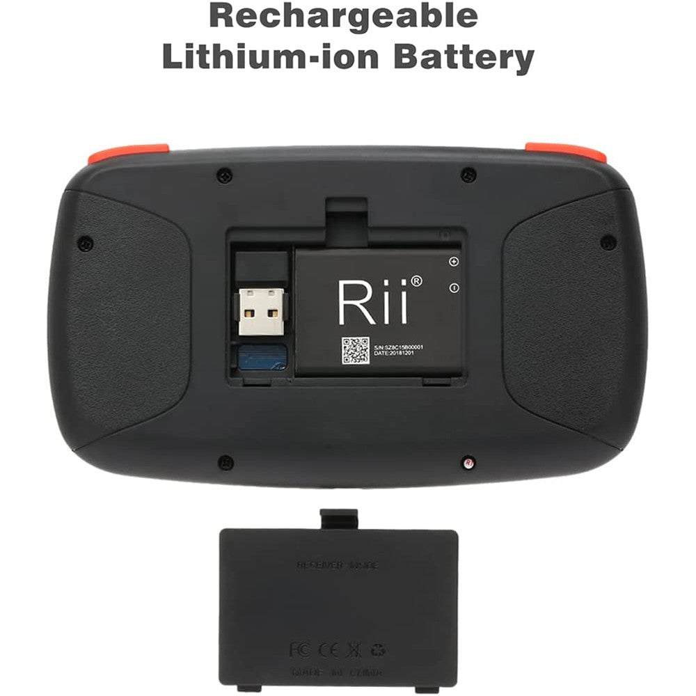 Teclado Sem Fio Bluetooth Rii i4 Mini Com Touchpad 2.4GHz Retroiluminado Mouse Controle Remoto Para Windows Android TV Box Smart TV