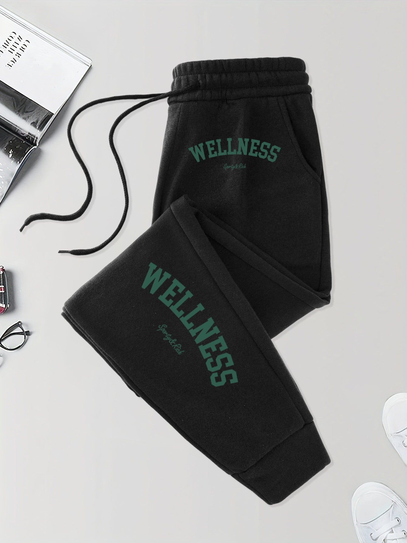 Wellness Sporty Or Rich Printed Mens Trousers Versatile Basic Britches Hip Hop Autumn Sportpants Warm High Street Sweatpants