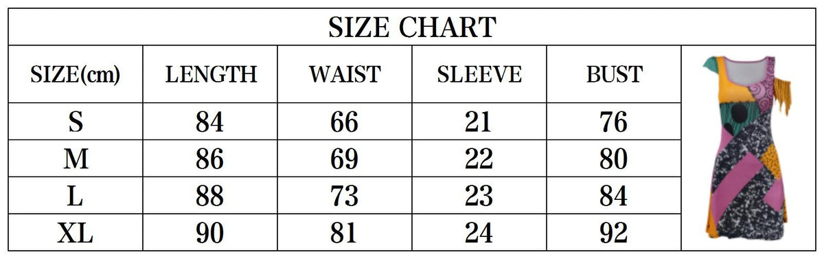 Sally Short Dress Halloween Cosplay Costume Anime MovieGhost Bride Dress Gothic Women Carnival Stage Performance Fancy Dress