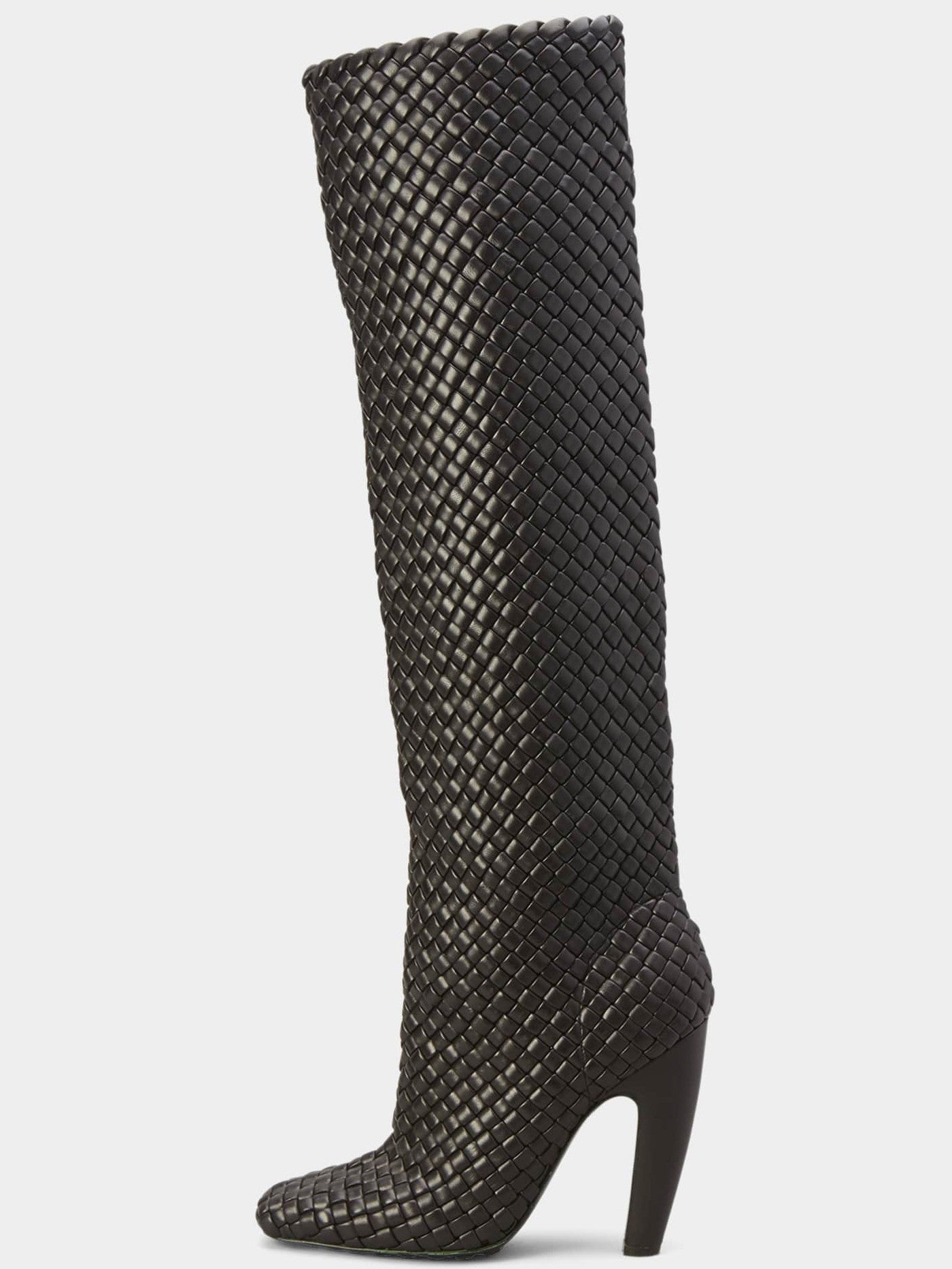 2025 Women's New Winter Coarse High Heels Knee Boots European and American Sexy Square Head Side Zipper Fashion Large Boots