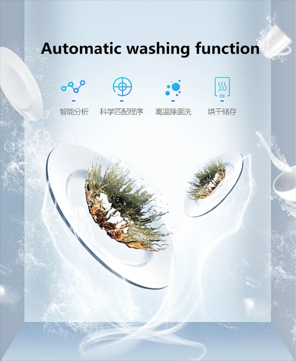 Household Dishwasher Automatic Dishwasher With Drying Multi-Function Flume Embedded Desktop Dishwasher Dish Washer Machine