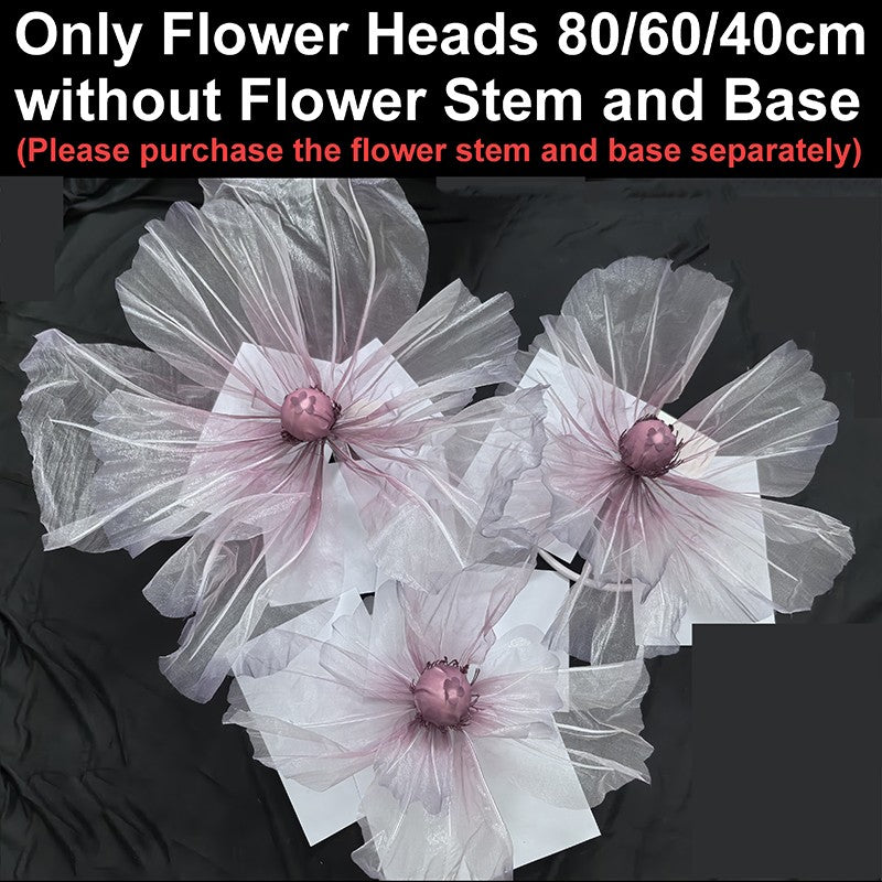 190cm Artificial Flowers Wedding Decor Props Road Lead Flower Silk Yarn Flower Poppy Window Display Garden Decoration Home Decor