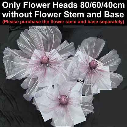 190cm Artificial Flowers Wedding Decor Props Road Lead Flower Silk Yarn Flower Poppy Window Display Garden Decoration Home Decor