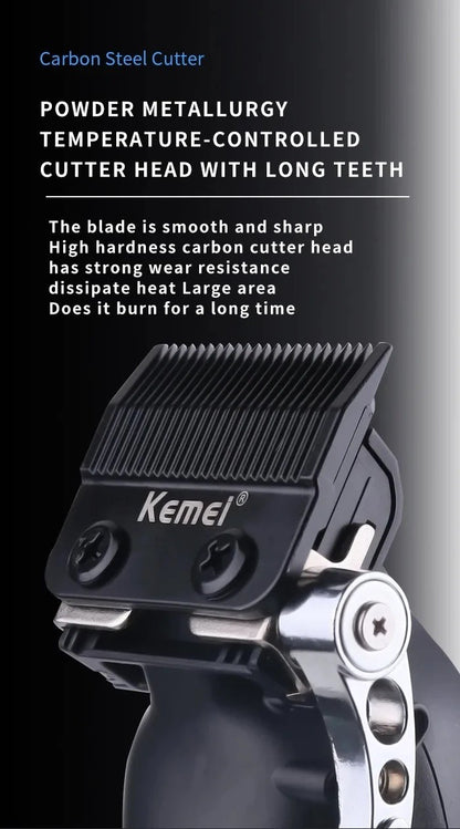 Kemei 2299 2296 T95 Professional Hair Clipper Cordless Trimmer Electric Foil Shaver Men Rechargeable Finish Hair Cutting Machine