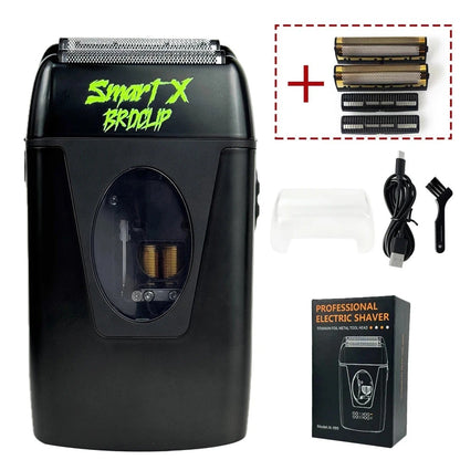 9000RPM BRDCLIP BRD999 Magnetic Motor Professional Electric Men's Beard Trimmer Double Foil Shaver USB Hair Cutting Machine