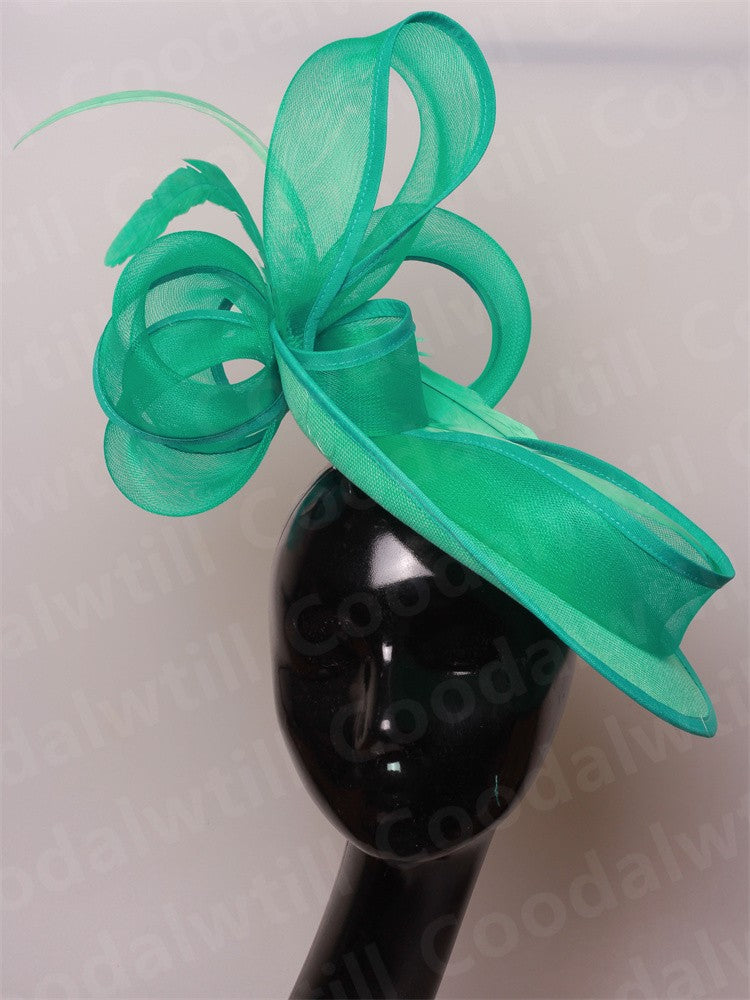 Noiva Casamento Malha Fascinators Chapéu Igreja Senhoras Mulheres Derby Chapéu Grande Fascinator Festa Evento Enfeite de Cabeça Noiva Casamento Pillbox Cap