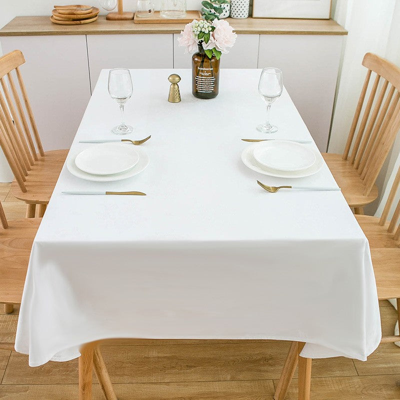 white tablecloth home dinner party oversized table cover wedding banquet outdoor party cover hotel decoration tablecloths
