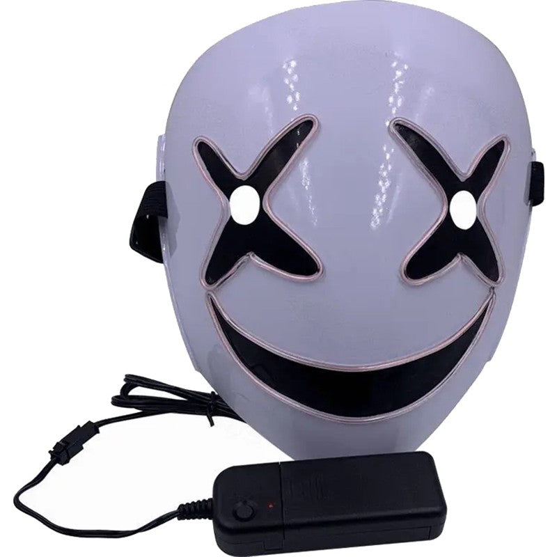 New Creative LED Halloween Clown Glow Mask White Green Blue Red Crying Smile Clown,