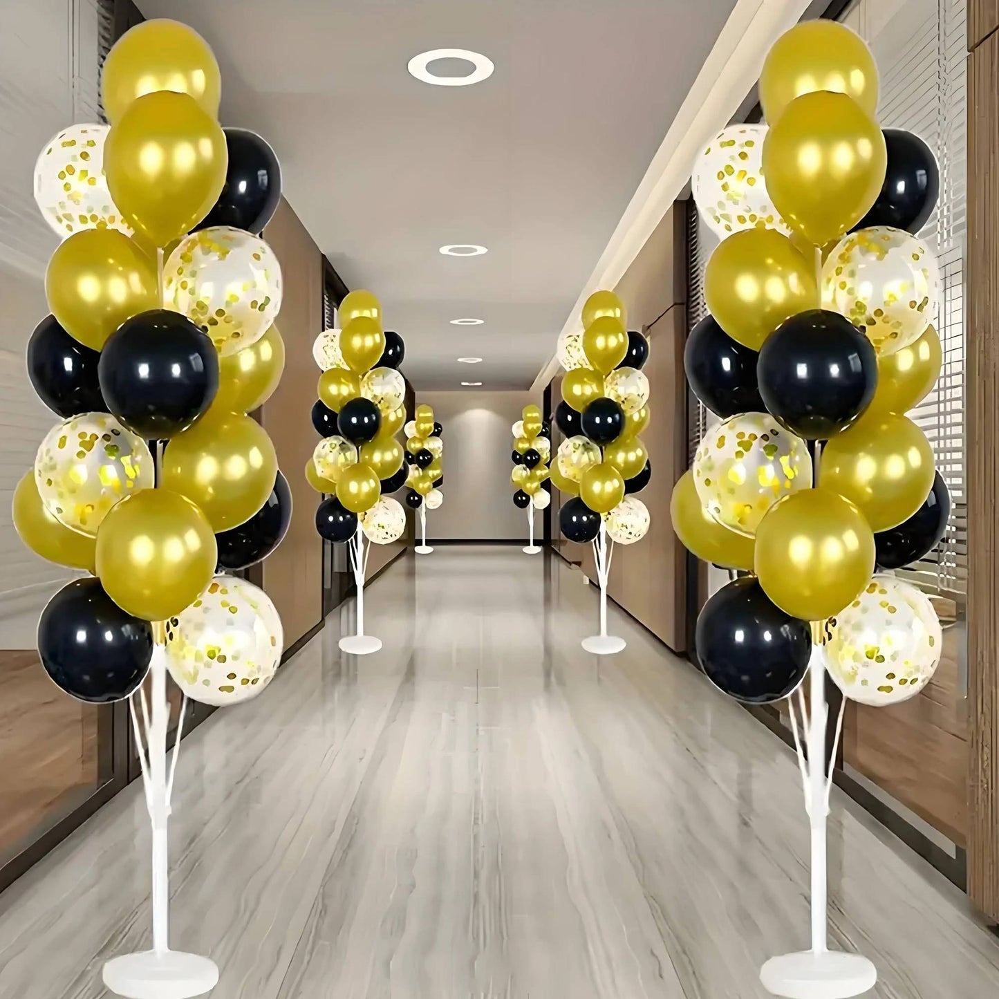 Runto 2 sets Balloon Stand with Base, Balloon Column Stand for Wedding Christmas New Year Birthday Graduation Party Decor