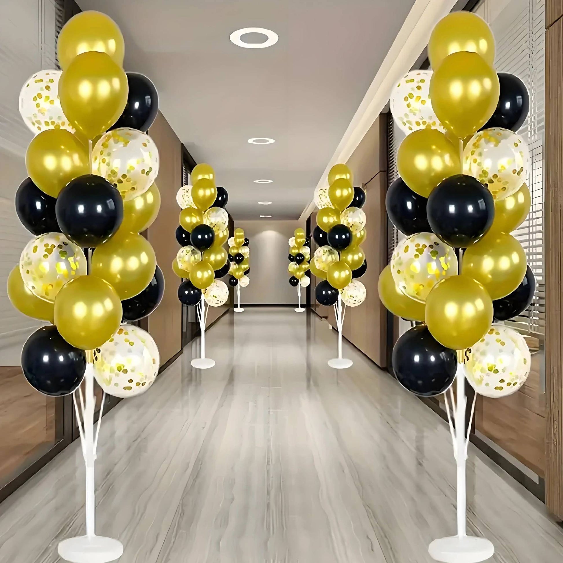 Runto 2 sets Balloon Stand with Base, Balloon Column Stand for Wedding Christmas New Year Birthday Graduation Party Decor