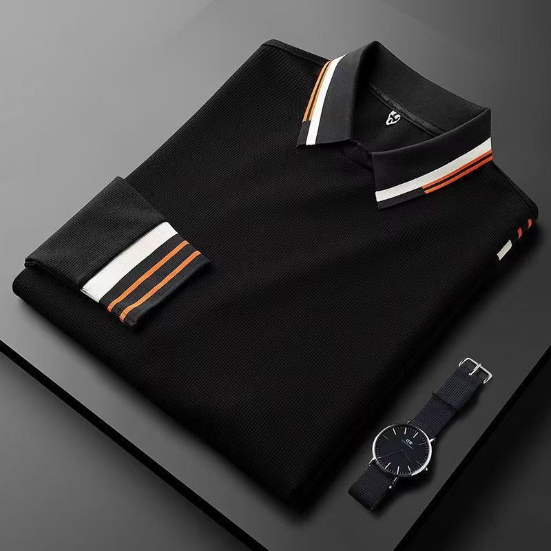 Spring Autumn Men Polos New Polo Shirt Men High Quality Men's long-sleeved Top Business Casual Polo-shirt for Men