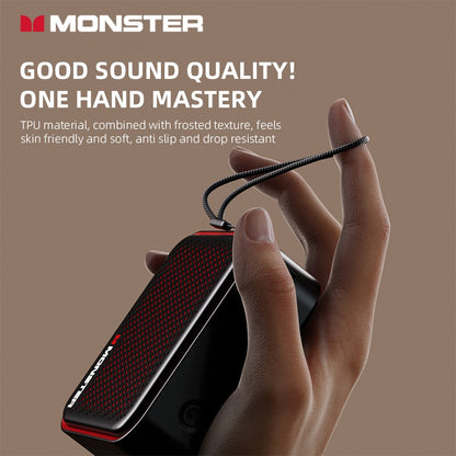 Caixa de Som Portátil Sem Fio Monster DS01 Outdoor BT V6.0 IP67 à Prova d'Água 1500mAh Mini Subwoofer de Alta Fidelidade Acústica Personalizada