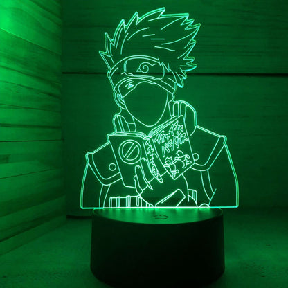 Anime Naruto Uzumaki LED Night Light Toys Akatsuki Kakashi Hatake Kid Bedroom Nightlight Itachi Uchiha 3D 7/16 colors Lamp Decor