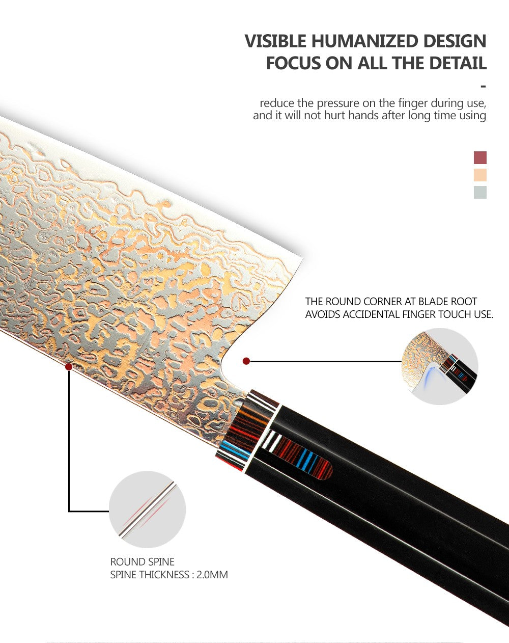 Amber VG10 Damascus Steel Kitchen Knife Set with Resin Handle, Damascus Chef Knife Set, Latest Styles, 37Layers, VG10