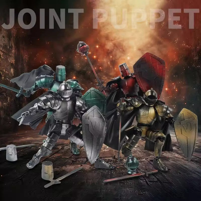 Medieval Knight  Lucky 13 Doll Figure Movable Joint Puppet Joint Building Block 3D Assembled Boy Toy Gift Building Blocks