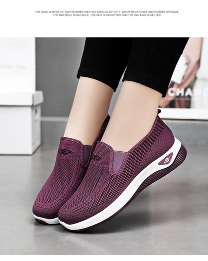 Women Casual Sports Shoes Breathable Lightweight Sneakers Anti-slip Flats Outdoor Running Walking Shoes Female Vulcanized Shoes