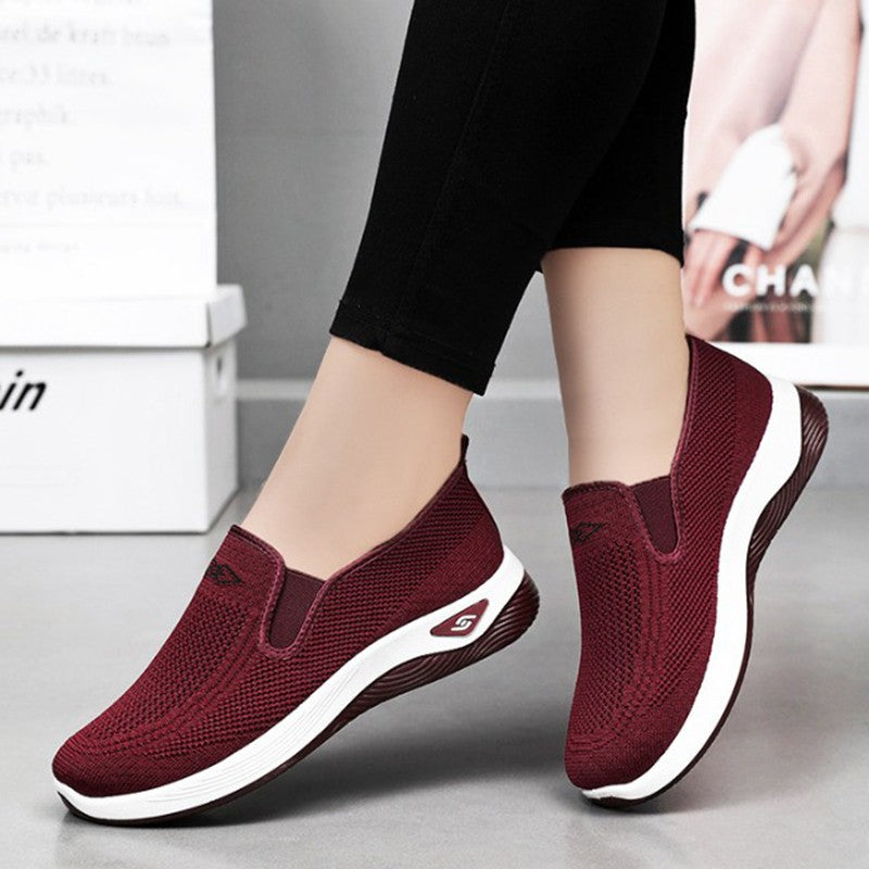Women Casual Sports Shoes Breathable Lightweight Sneakers Anti-slip Flats Outdoor Running Walking Shoes Female Vulcanized Shoes