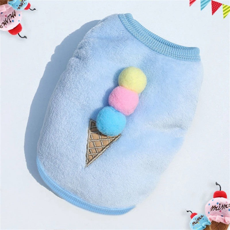 Roupa De Gato De Lã Desenho Animado Outono Inverno Casaco Quente Jaqueta Para Cães De Estimação Cachorro Gatos Suéter Roupas Macias Fantasias De Gatinhos Produtos