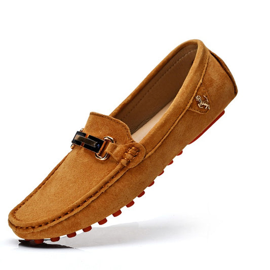 YRZL Loafers Men Big Size 48 Soft Driving Moccasins High Quality Flats Genuine Leather Shoes Men Slip-on Suede Loafers for Men