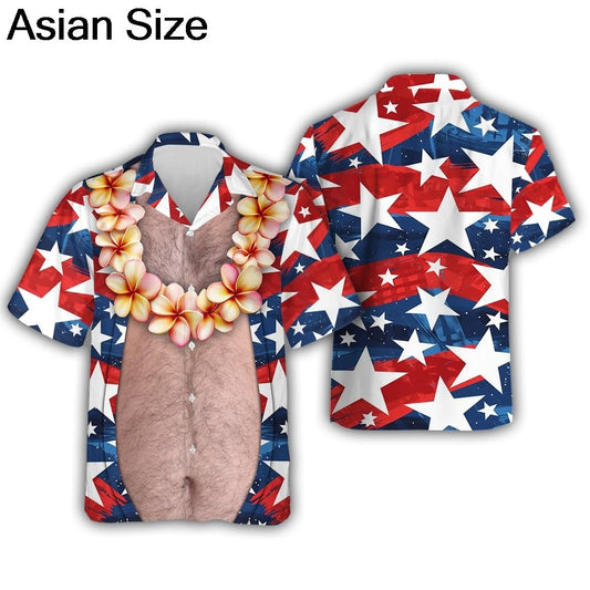 Funny Design Big Belly Hawaiian Shirts Funny Vacation Mens Shirts Casual Button Down Tropical Beach Shirts Y2k Unisex Blouses