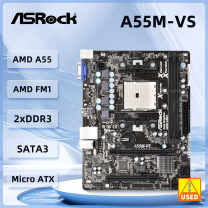 Placa-mãe ASRock A55M-VS A55M-VS soquete FM2+ AMD A55 DDR3 32GB suporte A10-6800B A10-7700K A10-5700 A10-7890K A6-5400B cpu