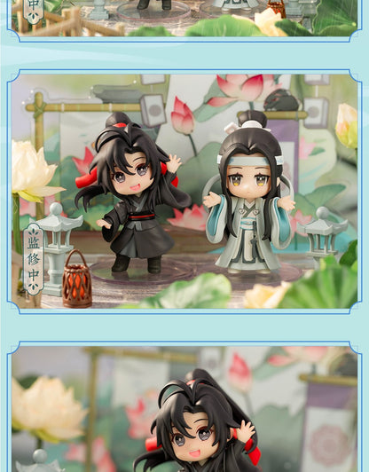 Qingcang Mo Dao Zu Shi Welcome By Qingpan Series Q-Version Anime Figure Wei Wuxian&Lan Wangji Weiying Lanzhan Modelo de Coleção