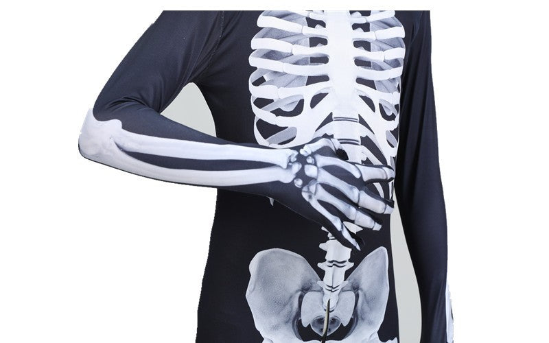 Halloween Cosplay Costume Skeleton Jumpsuit Monster Bodysuit Adult Kids Horror Style Cosplay Garment