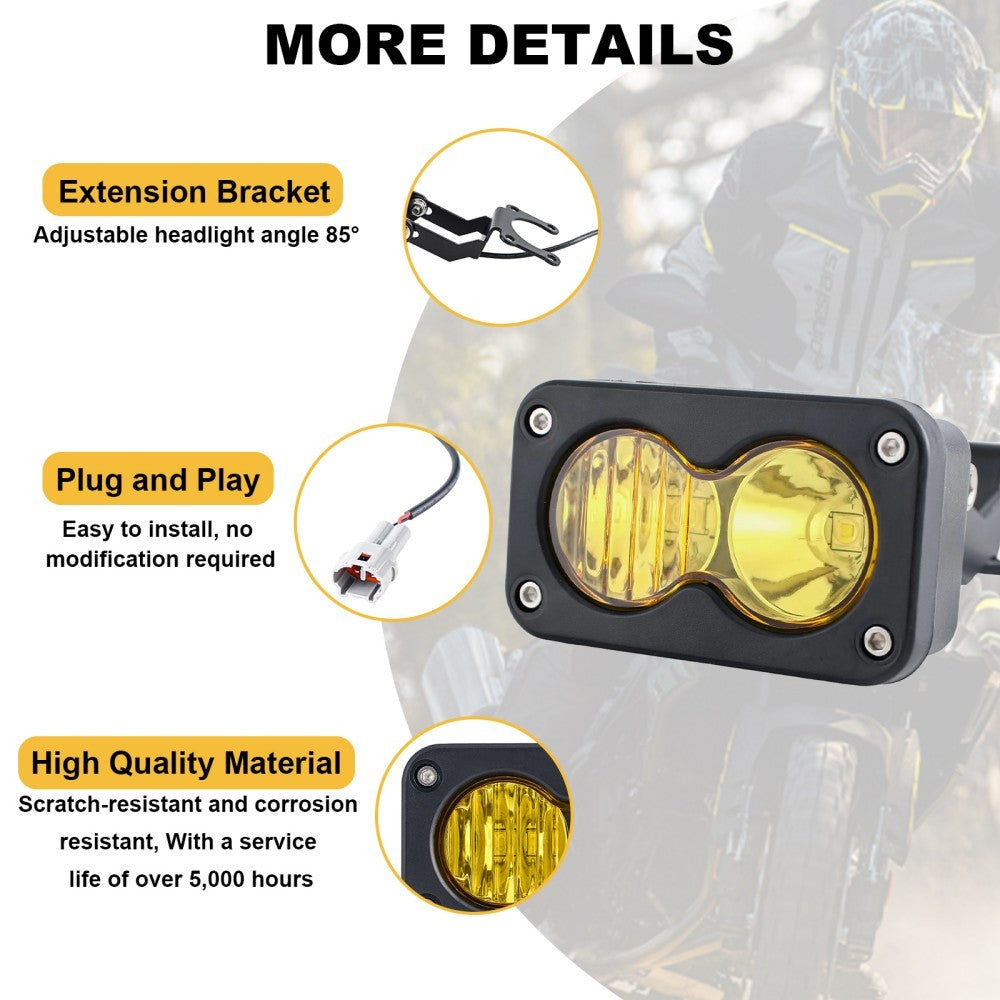 Motorcycle LED Headlight Kit for Sur-Ron Segway X260 and Talaria Flood Light Pods Combo Kit
