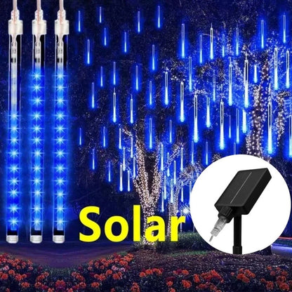 30/50cm Solar LED Meteor Shower Light Holiday String Light Waterproof Fairy Garden Decor Outdoor Led Street Garland Christmas