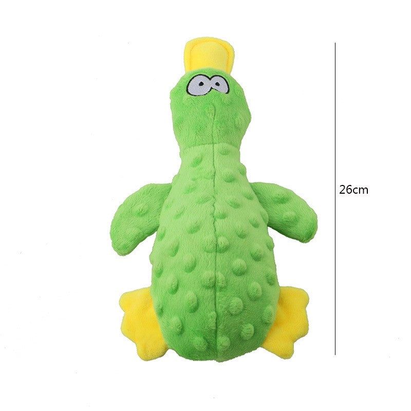 Brinquedo de Pelúcia Fofo de Pato com Som, Bicho de Pelúcia Chiador, Brinquedo para Cão que Limpa os Dentes, Brinquedo de Corda para Roer, Acessórios para Animais de Estimação
