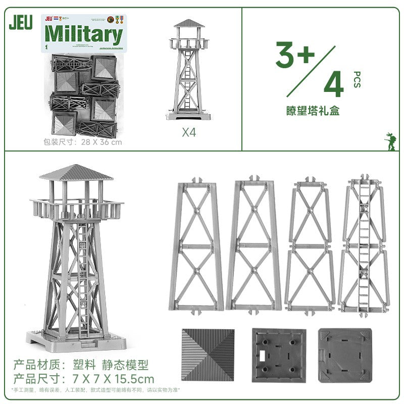 ViiKONDO Bonecos Soldados Exército Brinquedos Modelo Veículo Militar Acessórios Jogo de Guerra Tanque Radar Lançador de Mísseis Artilharia Caça Quartel Ponte