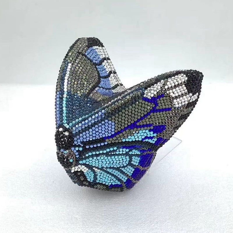 Women Butterfly Gems Evening Minaudiere Clutch Bags Women Crystals Purses and Handbags Bridal Wedding Purse Luxury Clutch Bag