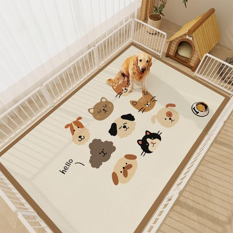 Tapete de chão para animais de estimação fofo dos desenhos animados VIKAMA, tapete universal à prova d'água e anti-urina para gatos e cães, confortável e macio, suprimentos para animais de estimação