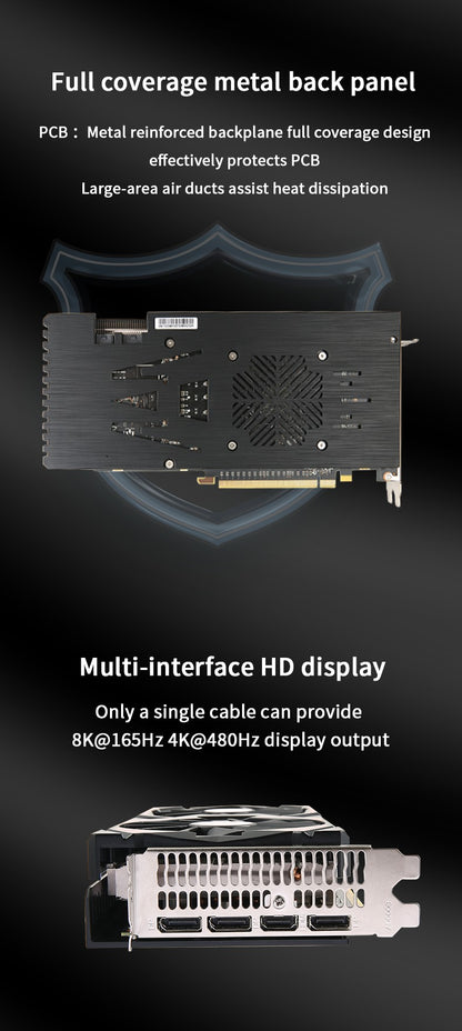 Placa de vídeo Veineda RX 5700XT 8 GB GPU GDDR6 256 bits 8 pinos + 6 pinos 7 nm DP*3 HDMI*1 Suporta CPU de desktop