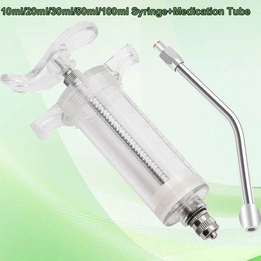 Seringa de 50ml de PVC com agulha para sonda de alimentação para camundongos/papagaios/pássaros/aves/agulhas de gavagem de cotovelo, ferramentas para alimentação de pequenos animais de estimação