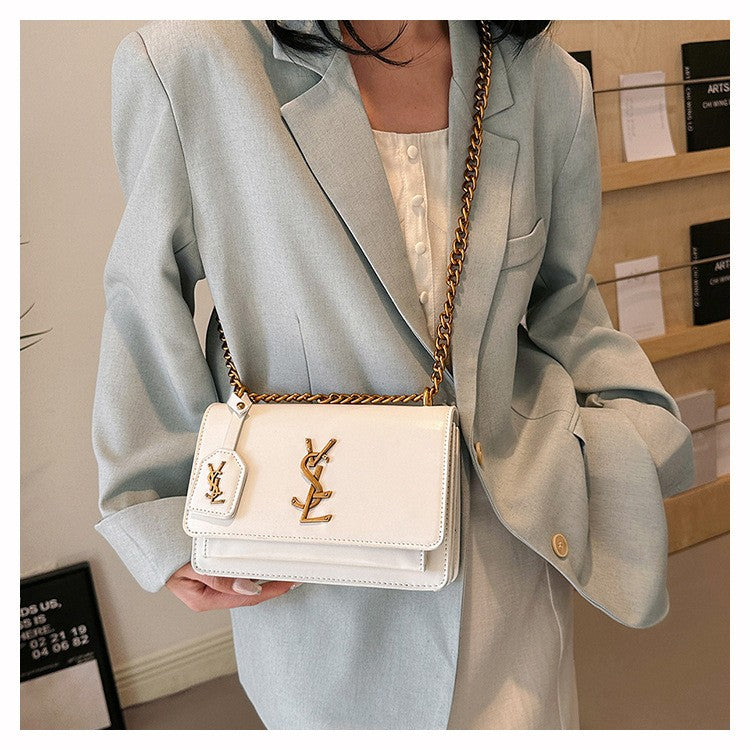 High quality women's bag crossbody bag large capacity texture single shoulder small square bag chain commuting phone bag