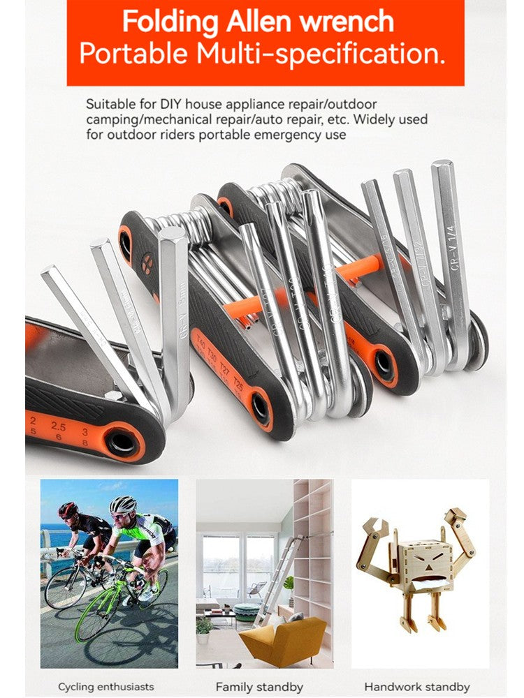 Allen Keys Wrench Folding Torx Screwdriver, Special Work Spanner Key Set, Universal Hardware Hand Tools, Fixed Hex Wrench