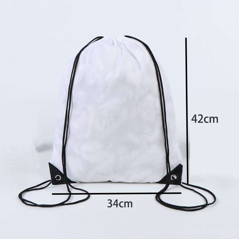 20/50Pcs Custom Bag Printing Logo Schoolbag Promotional Outdoor Casual Gym Sport Waterproof Advertising Bag Drawstring Backpack