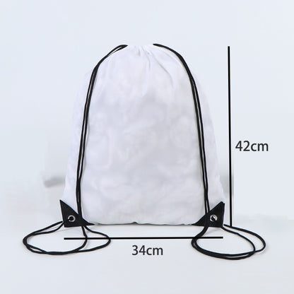 20/50Pcs Custom Bag Printing Logo Schoolbag Promotional Outdoor Casual Gym Sport Waterproof Advertising Bag Drawstring Backpack