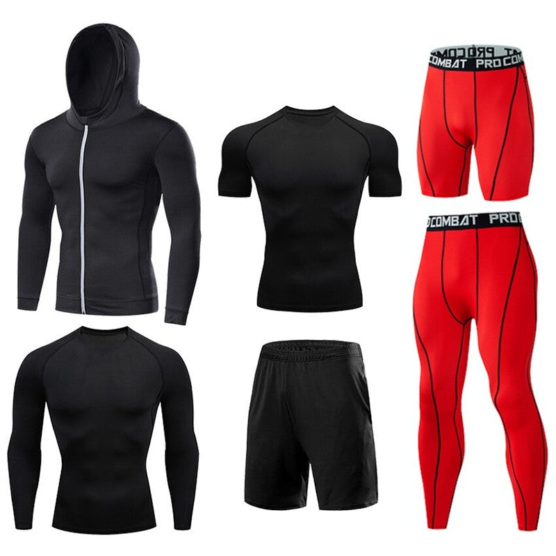 Men's Running Compression Tshirts Quick Dry Soccer Jersey Fitness Tight Sportswear Gym Sport Short Sleeve Shirt Breathable