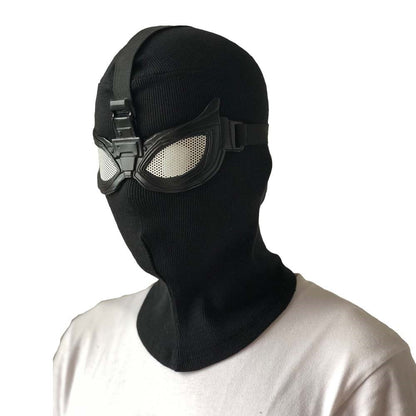 Superhero Peter Parker Spider Mask Cosplay Stealth Suit Black Helmet Halloween Masquerade Party Costume Props 