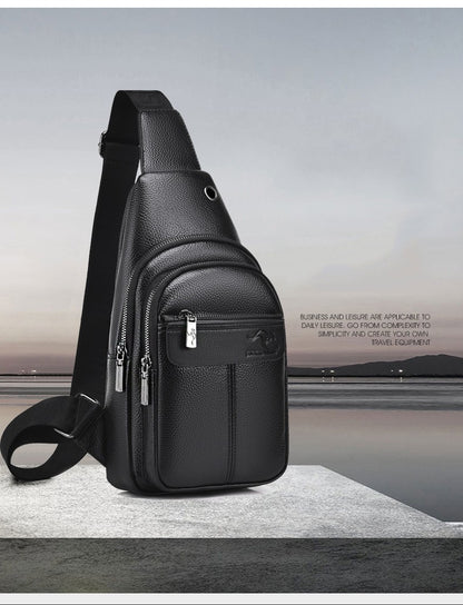 Luxury Brand Kangaroo Leather Men Chest Bag Travel Hiking CrossBody Bag Male Messenger Bag For Men Leather Chest Pack Sling Bag