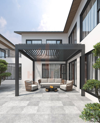 Outdoor Garden Gazebo Sun Room Waterproof Aluminum Pavillion 4x3 3x6 Electric Metal Louvred Pergola Bioclimatica roof Customized