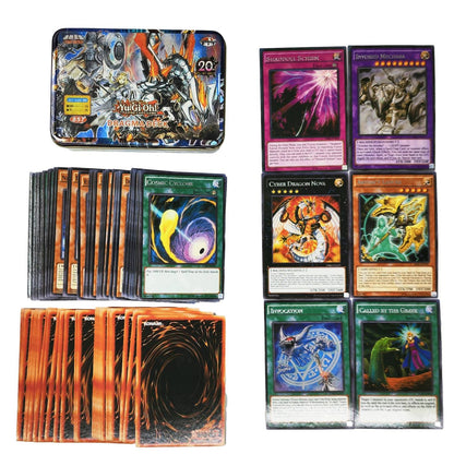 Yu Gi Oh Cards PACK DE DEUS EGÍPCIO Deck de Cartas Inglês TCG Holográfico Dourado Dragão Branco Jogo de Duelo Coleção de Cartas com Caixa de Lata