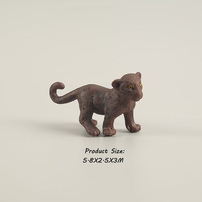 Brinquedos de Figuras de Animais Selvagens Leão Tigre Leopardo Pantera Guepardo Brinquedos de Plástico Animais da Selva Bonecos de Ação Presentes para Crianças