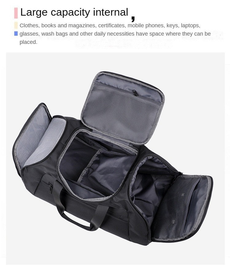 Custom logo large capacity travel bag for men waterproof sports outdoor travel bag print name hand luggage backpack with shoes