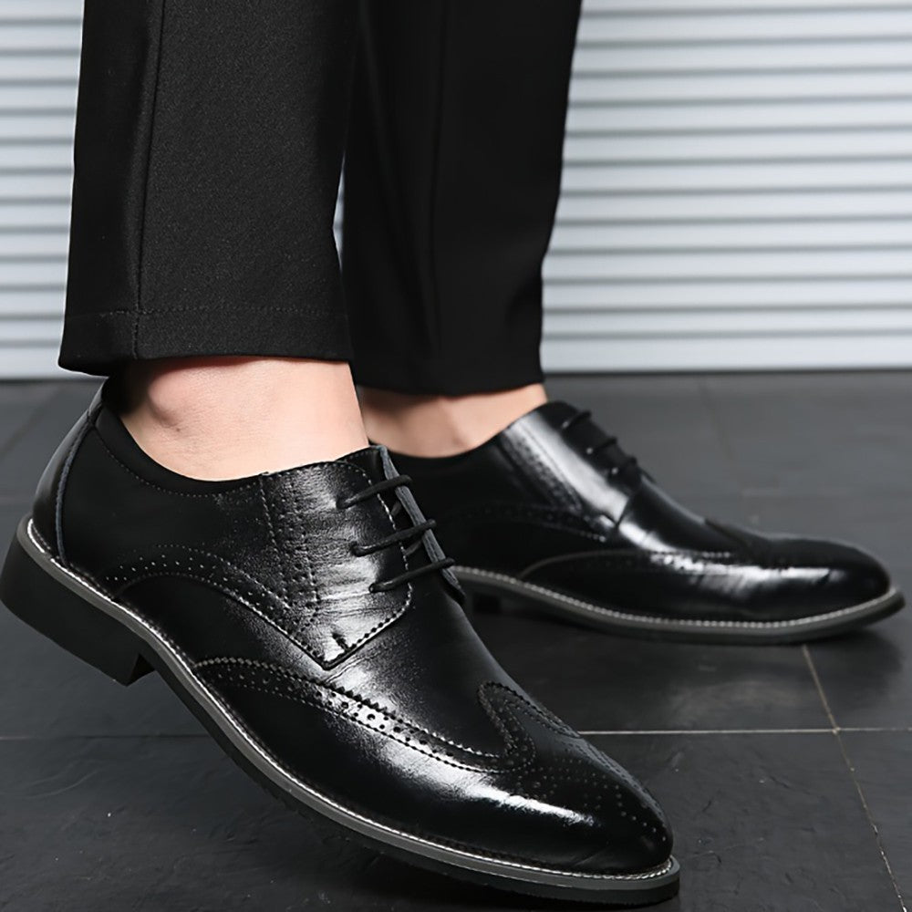 Men's Business Dress Shoes Pointed Toe Lace-Up Oxfords (Large Sizes Available)