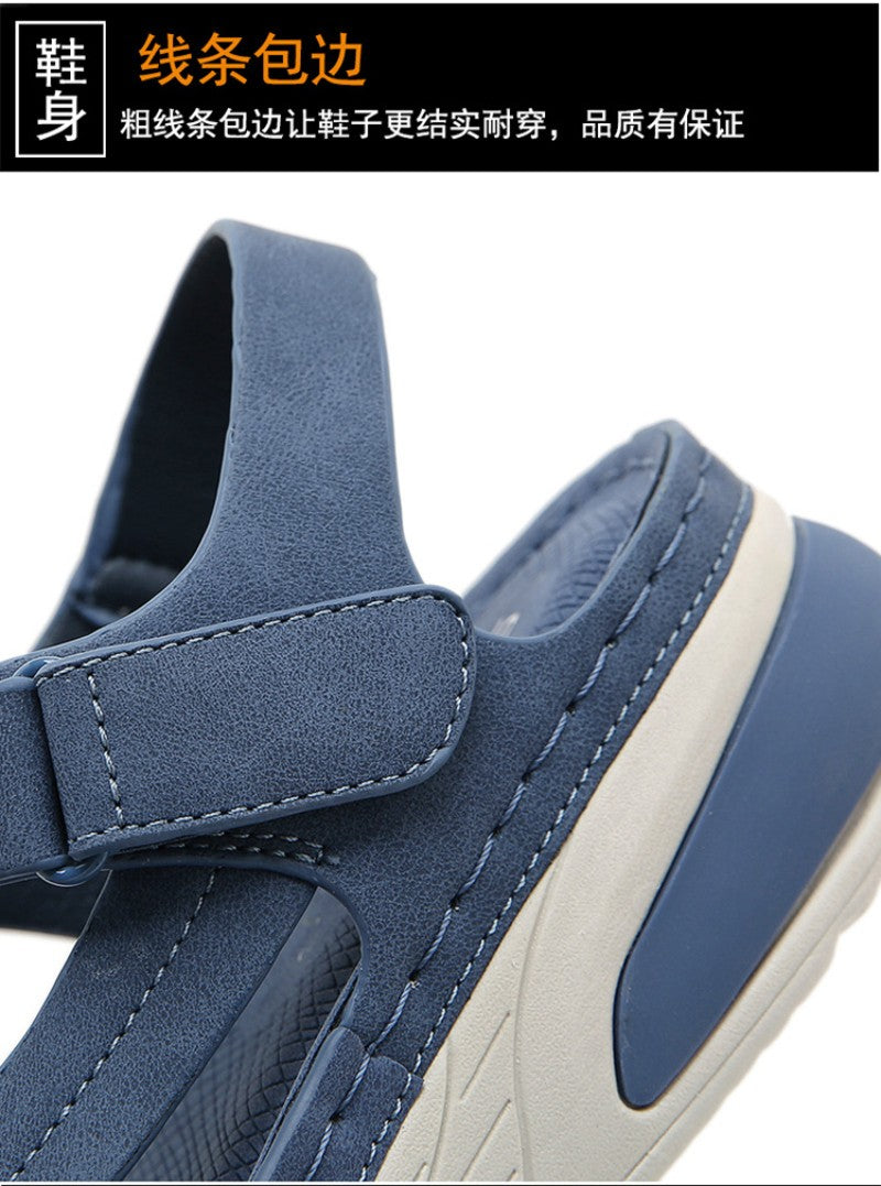 Sandal Lightweight Casual Sporty Comfortable Thick-Soled Velcro Versatile Fashion Trend Breathable National Style Wear-Resistant